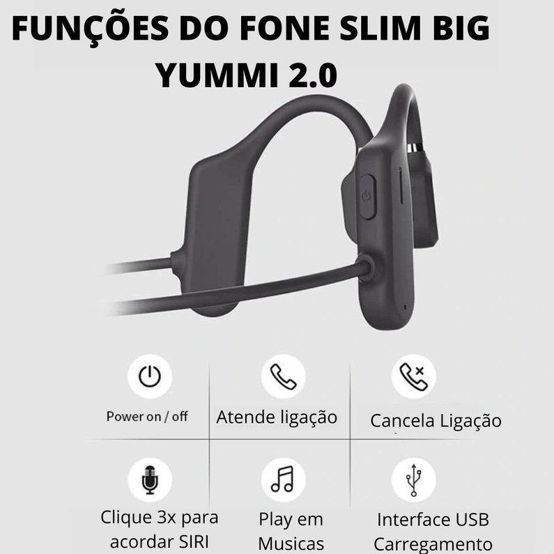 FONE BIG YUMMI® 2.0 (condução óssea) - Sem Fio Bluetooth🎧