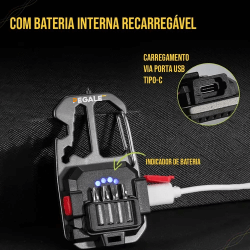 Mini linterna táctica multifuncional 6 en 1: pague por 1 GET 02