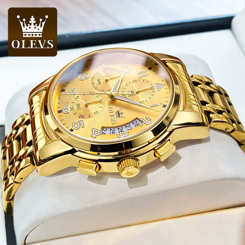 Reloj OLEVS de oro fino - Acero inoxidable (edición limitada)