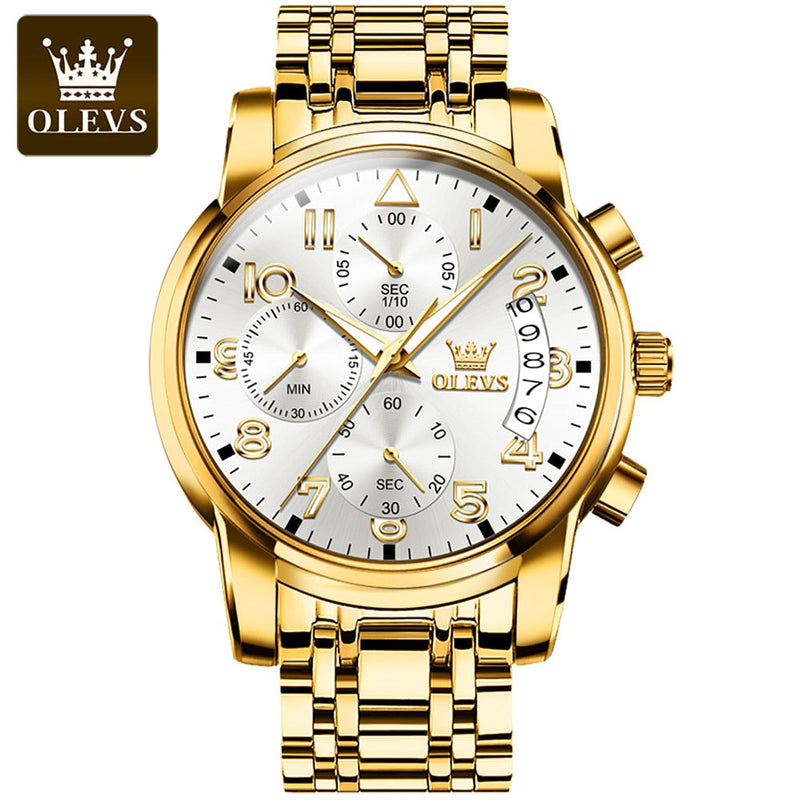 Reloj OLEVS de oro fino - Acero inoxidable (edición limitada)