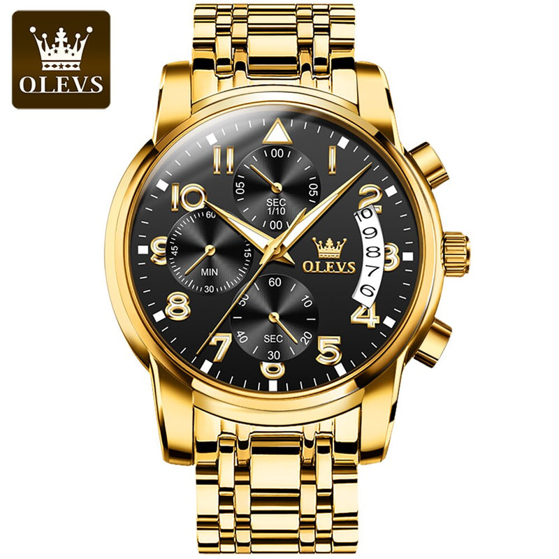 Reloj OLEVS de oro fino - Acero inoxidable (edición limitada)